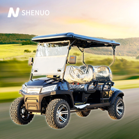 Voiturette de golf électrique de luxe 4 places 72V au lithium homologuée pour la route, modèle américain personnalisé très demandé avec pack intérieur haut de gamme
