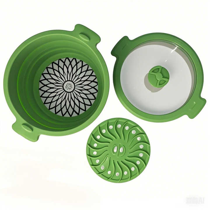 Colapasta Collassabile Premier Housewares In Silicone Nero - 20x20x11 Cm, Pieghevole, Antimacchia, Per Cucine Piccole, Premiato