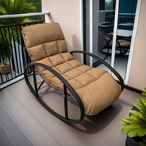 Sillón Mecedora Tapizado Moderno en Oferta, Sillón Mecedora Gris para Interiores, Sala de Estar, Dormitorio, Oficina - Product Image 2