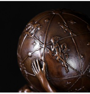 Statua di Archimede in Metallo all'Ingrosso, Figura di Matematico, Decorazione per Ufficio Personalizzata OEM e Regalo Intellettuale - Product Image 3