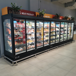 Glass Door Chiller Fridge Supermarket Beverage Display Cooler Fruit and Vegetable Glass Display Refrigerator - Product Image 5