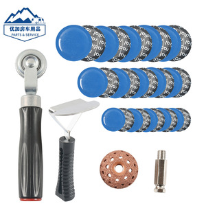 Tire Repair Kit With Roller And <b>Scraper</b> 15 Pcs Blue Patches For <b>Car</b> Truck Tyre Fixing Tools - Product Image 1