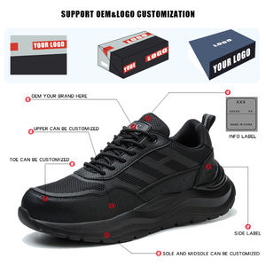 Fabrika doğrudan satış anti-tutam, anti-bıçak, nefes Net kumaş çelik ayak EVA taban güvenlik ayakkabıları fabrika binaları için - Product Image 5