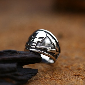 Großhandel Punk-Stil Vintage Ring Schädel ringe für Männer Edelstahl - Product Image 5