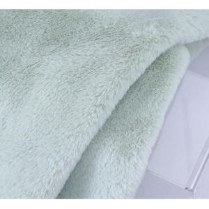 Супер Мягкий тяжелый искусственный мех кролика Гладкий 100% полиэстер 15 мм мех для женщин пальто зимняя куртка модный аксессуар - Product Image 2