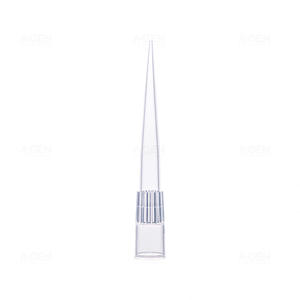 Pointes de pipette universelles jetables de laboratoire 200ul sans filtre dans une boîte de presse transparente - Product Image 1