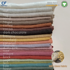 Tessuto 100% <span class=keywords><strong>Lino</strong></span> Intrecciato 165GSM Tinta Unita Tinto in Filo Ecologico Peso Medio per <span class=keywords><strong>Abbigliamento</strong></span> Camicie Vestiti - Product Image 1