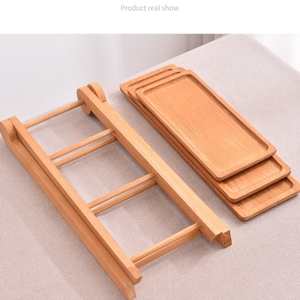 Estante de exhibición de madera moderno de 3 niveles, bandeja organizadora de alimentos de cocina duradera e impermeable, para postres, pasteles y suculentas - Product Image 6