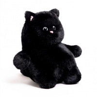Peluche chat blanc et noir super mignon et adorable de 40 cm, poupée de couchage, poupée pour machine à griffes, coussin cadeau en coton PP