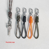 Porte-clés en paracorde tressé à la main, cordon anti-perte pour téléphone, pendentif coloré, accessoire décoratif pour sports de plein air, vente en gros