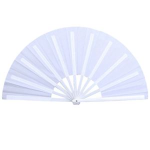 Personalized 33cm Large Colorful <b>Plastic</b> Folding Hand Fan Custom Kung Fu Rave Clack Fans for Women Festive Dance Graduation - Product Image 4