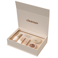 Boîte de cosmétiques nettoyant avec design de logo personnalisé boîte cadeau en papier à couvercle magnétique pour parfum produits de soins de la peau boîte d'emballage