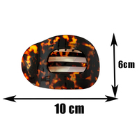 Pince à cheveux en acétate de 10 cm, nouvelle mode 2026, grande forme plate, couleur unie simple, motif léopard, accessoires capillaires haut de gamme