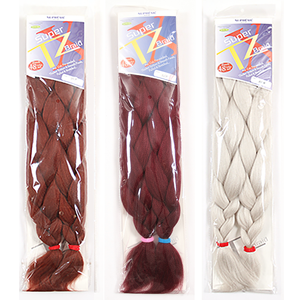 Super TZ 24" Extensions de cheveux à tresser professionnelles pré-étirées à trame unique 180g Volume Jumbo Ignifuges Tresses à basse température - Product Image 5