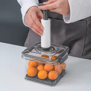 Kitchen Refrigerator Airtight Plastic Food Container Vacuum Seal Storage Box Lunch Box Kids School