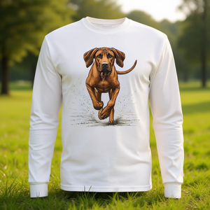 Camiseta de manga larga para dueño de perro de raza Rhodesian Ridgeback Running Dog - Product Image 3