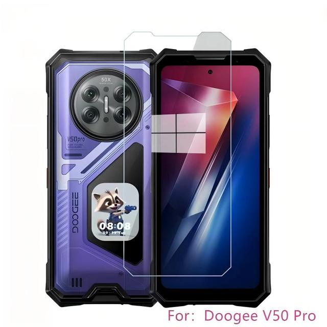 AFS Premium High Aluminum 2.5D 9H 0.33mm Grade AAA Ultra-Thin Shock Resistant Tempered Glass Screen Protector for Doogee V50 Pro