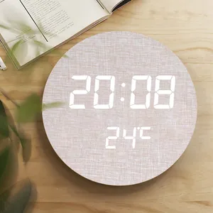 Jam Dinding Digital Desain Sederhana Jam Dinding Digital Tampilan Angka Besar Jam Dinding Led 10 Inci Jam Dinding Glitter Besar untuk Dijual