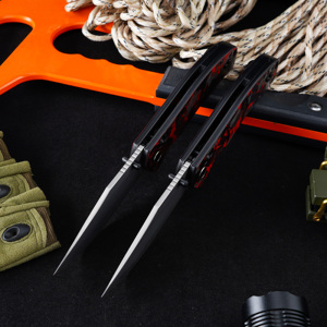 มีดพับพกพาสำหรับตั้งแคมป์ รุ่น GT-T0042-6 ด้ามคาร์บอนไฟเบอร์ใหม่ ใบมีด VG-10 ระบบล็อคแกน - Product Image 4