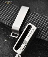 Clip de ceinture en titane OEM ODM personnalisé, accessoire EDC automatique haut de gamme pour hommes, modèle QG005, expédition en 24h