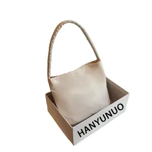 South Korea much and eboy2023 new bucket bags women's simple casual all-match handbag nylon armpit