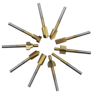 10 pièces HSS routeur Bits <span class=keywords><strong>bois</strong></span> <span class=keywords><strong>fraise</strong></span> 1/8 "3mm tige menuiserie coupe sculpture forets <span class=keywords><strong>pour</strong></span> <span class=keywords><strong>Dremel</strong></span> outil rotatif - Product Image 5