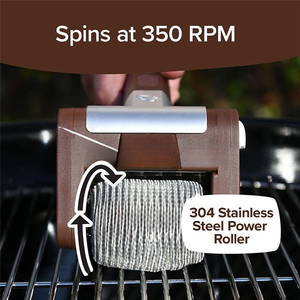 Wholesale Roller Brush with <b>Replaceable</b> Head Stainless Steel Cleaner Rechargeable Barbecue Tools - Product Image 6