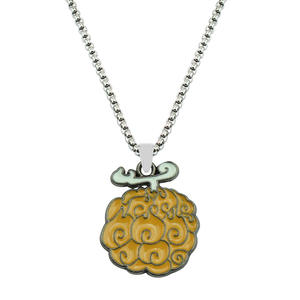 3 Designs Japan Anime Luffy <span class=keywords><strong>Ace</strong></span> <span class=keywords><strong>Demon</strong></span> <span class=keywords><strong>Fruit</strong></span> Alloy Necklace Cartoon Metal Pendant Necklace for Women Sweater Necklace - Product Image 4