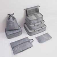Personnalisez 8 ensembles de cubes d'emballage de différentes tailles pour les accessoires de voyage Organisateur de bagages