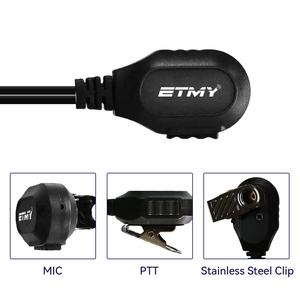 Auricular con micrófono PTT y conector de 2.5mm en forma de G de ETMY para radios portátiles Talkabou T100 T260 T465 T600 Retevis RT22 - Product Image 3