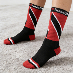 Trinidad and Tobago Flag <strong>Socks</strong> National <strong>Pride</strong> Patriotic Red Black White Design Support <strong>Socks</strong> for Nationals Fans Travelers <strong>Socks</strong> - Product Image 5