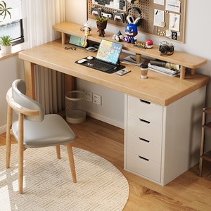 <span class=keywords><strong>Mesa</strong></span> de Computadora Funcional y Versátil de Madera de Caucho con Estante Superior, Panel Perforado, Cajón y Gabinete para Oficina en Casa DB04+C Rack - Ecológica - Product Image 3