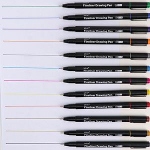Juego de 12 Bolígrafos de Punta Fina de Colores, Marcadores y Bolígrafos Fineliner para Planificador, Dibujo Artístico, Toma de Notas y Calendario - Empaquetados Individualmente - Product Image 1