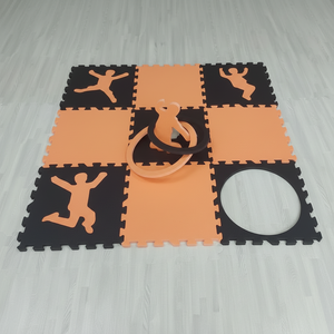 Alfombra de rompecabezas de espuma EVA de 10mm de la mejor calidad, nuevo diseño de patrón cuadrado colorido, alfombrilla lavable para niños para la escuela en casa para todas las edades - Product Image 1