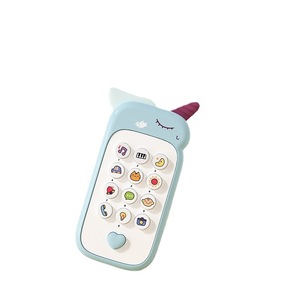 Çok fonksiyonlu eğitim çocuk simüle öğrenme hediyeler yumuşak diş kaşıyıcı ses bebek müzik cep telefonu oyuncak çocuklar için