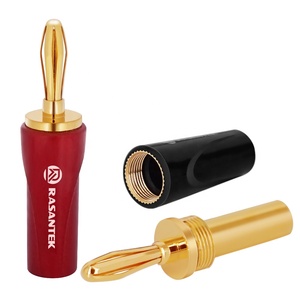 RASANTEK Mâle plaqué Or Connecteurs D'enceintes Fiche Banane Terminal - Product Image 5