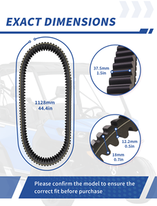 Courroie de transmission CVT EPDM 422280652, compatible avec <span class=keywords><strong>Can</strong></span>-<span class=keywords><strong>Am</strong></span> Maverick X3/Max Turbo R RR, Defender HD10, <span class=keywords><strong>Traxter</strong></span> HD10, XMR, XRC, X3 Turbo, X3 Turbo R - Product Image 3