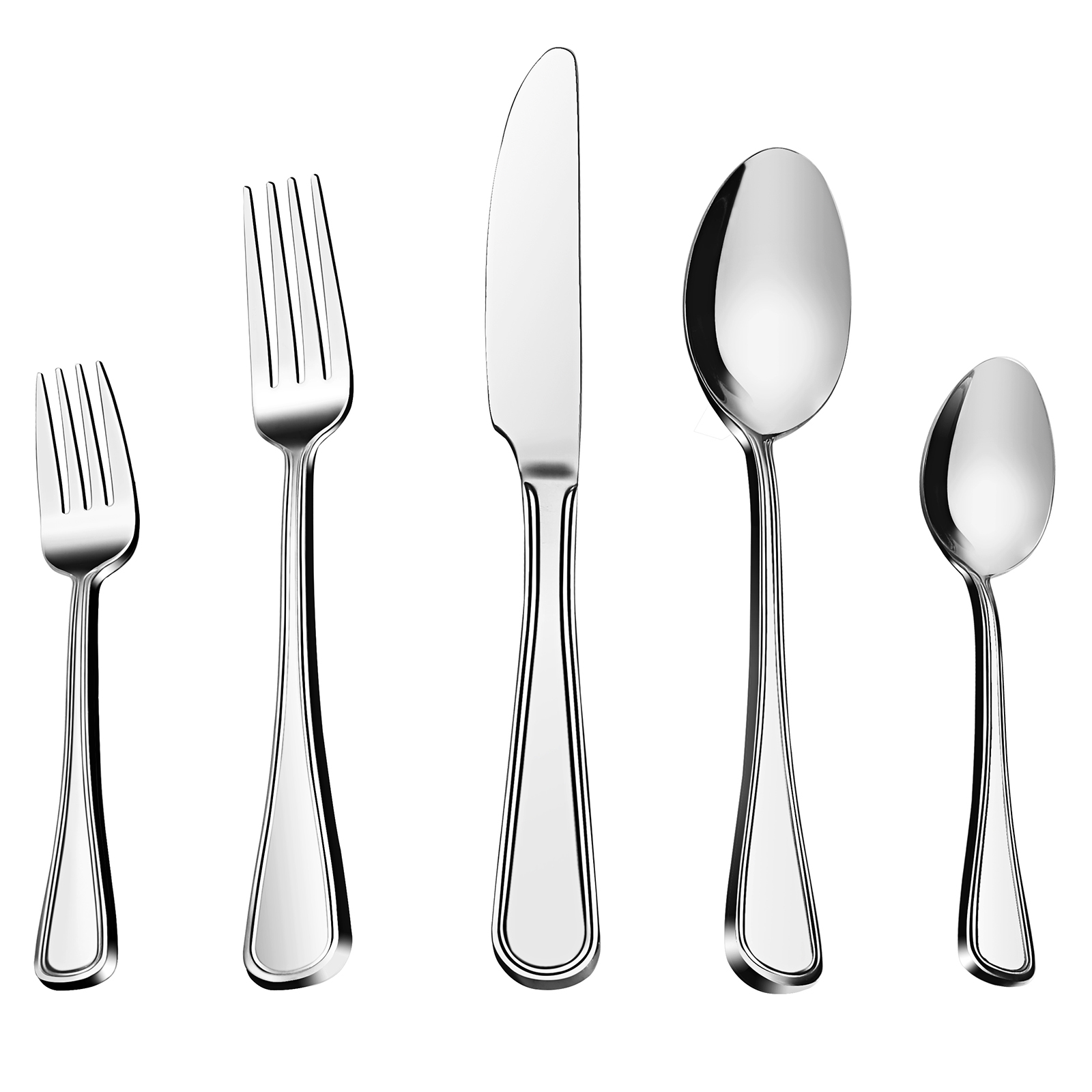 Amazon weddings tableware cheap customized high quality silver spoon set silverware flatware cutleries stainless cutlery set