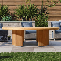 Nouvelle Arrivée - Table Basse Ronde en Teck Striata Moderne pour Extérieur, Jardin, Hôtel, Imperméable, avec Couleur Personnalisable - Vente en Gros