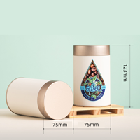 Boîte à thé ronde multicolore 75*75mm/123mm/160mm, conteneur en étain avec autocollant personnalisé et impression sérigraphique pour le stockage de confiseries