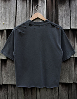 T-shirt Boxy Homme Personnalisé Effet Délavé Acide Style Urbain, Imprimé Graphique Vintage Effet Usé et Destructeur, Manches Courtes, Streetwear