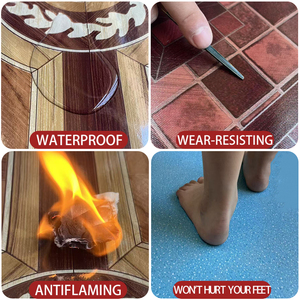 0.35 mét sàn bao gồm thảm Pad miếng bọt biển cảm thấy không dệt vải lưới PVC nhựa vinyl cao su linoleum Nylon sàn CuộN - Product Image 3