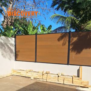 Panneau de clôture WPC moderne à faible entretien, embossé, pour les zones climatiques côtières <span class=keywords><strong>et</strong></span> les maisons de chantier - Product Image 5