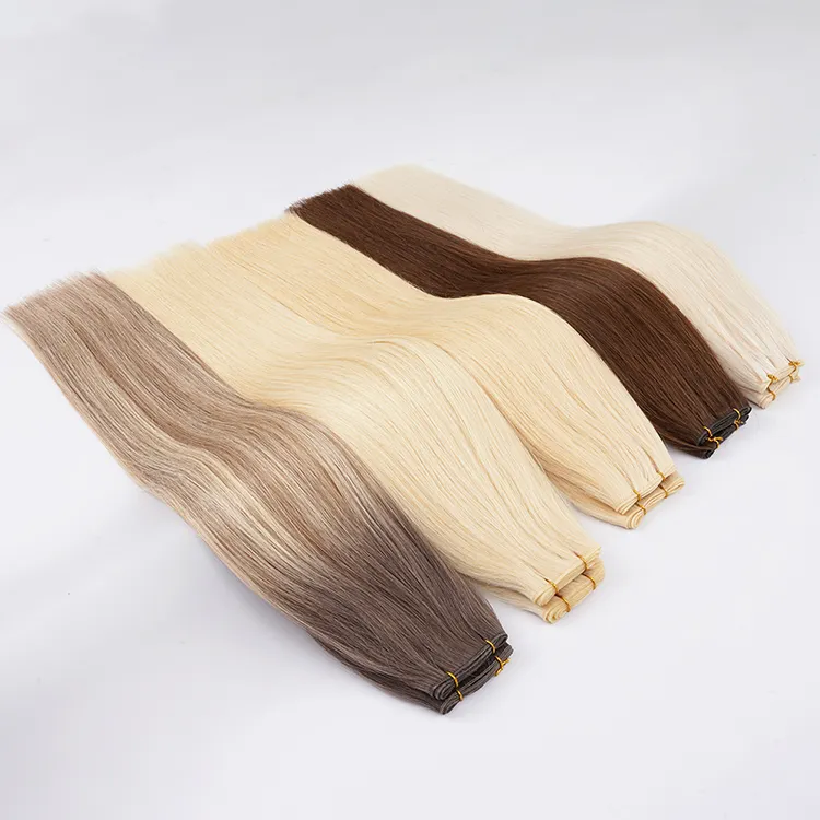 वियतनाम थोक प्राकृतिक शैली कुंवारी मानव बाल एक्सटेंशन रंग डबल नंगी मानव बाल बंडल प्रतिभाशाली कपड़ा