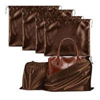 Sacs de rangement en satin à cordon coulissant, personnalisables avec logo de marque, multicolores, pour portefeuilles et sacs à main