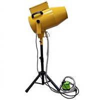 Machine à mousse jaune compacte 1000W à commande manuelle, portée d'injection 7-10m pour scène, fête, mariage, événement