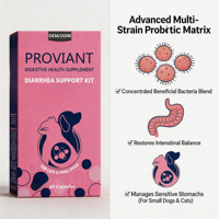 Nutramax Proviable Probiotiques Prébiotiques pour Petits Chiens et Chats - Kit de Soutien Digestif Contre la Diarrhée, Pâte Orale au Kaolin et à la Pectine