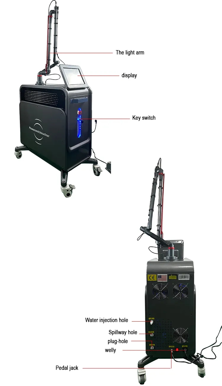 2023 Professional High Tech 532nm 755nm 1064nm Facial Rejuvenation Permanent Tattoo Removal Nd Yag Laser Machine
