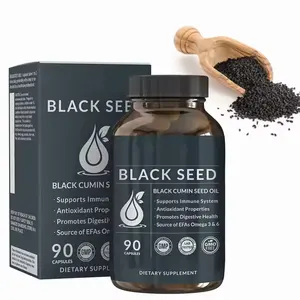Biocaro OEM Cápsulas de óleo de semente preta de marca própria cápsulas de óleo de semente de cominho preto de marca própria de suporte imunológico