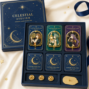 Pins de Esmalte Duro Personalizados de Anime, Chapados en Oro, con Temática de Hadas, Forma Rectangular, Coleccionables - Product Image 3